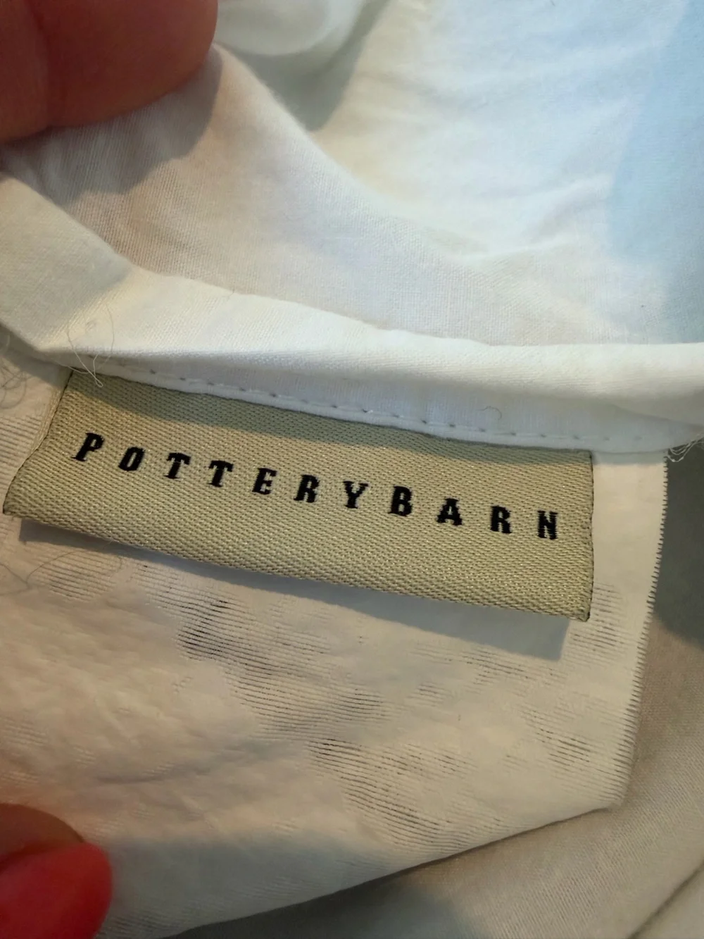Pottery Barn Vintage Green Embroidered White Embroidered Standard Shams TWO